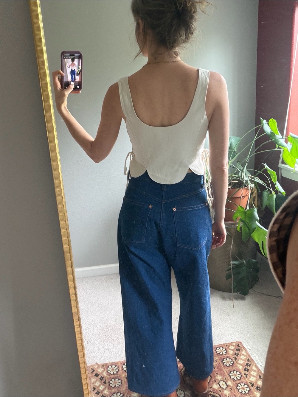 Handmade (by me!) reversible corset style top! - Picture 6 of 12